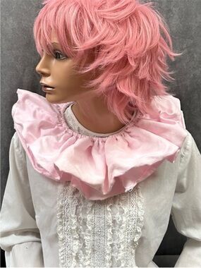 Vintage pink clown ruff ruffled costume collar
